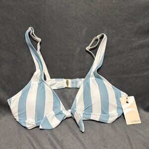 Lively The Swim Plunge Bralette: Cabana Stripe - L / Cabana Print NWT